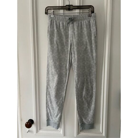 Old Navy gray and cream fleece snowflake pajama pants  XL - Picture 1 of 3